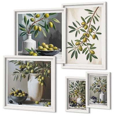 Tableau de décoration murale Des touches d'olive dans un intérieur rustique