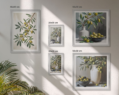 Tableau de décoration murale Des touches d'olive dans un intérieur rustique