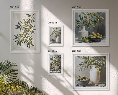 Tableau de décoration murale Des touches d'olive dans un intérieur rustique