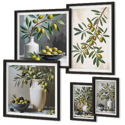 Tableau de décoration murale Des touches d'olive dans un intérieur rustique