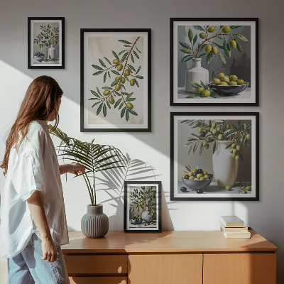 Tableau de décoration murale Des touches d'olive dans un intérieur rustique