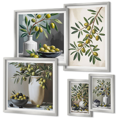 Tableau de décoration murale Des touches d'olive dans un intérieur rustique