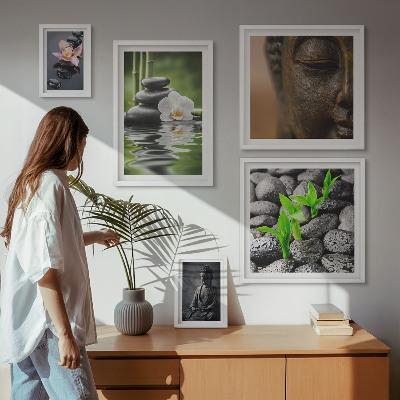 Ensemble de 5 tableaux Ambiance zen relaxante