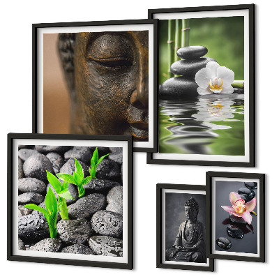 Ensemble de 5 tableaux Ambiance zen relaxante