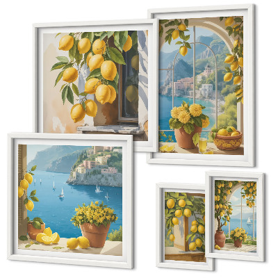 Tableau de décoration murale Accents citronnés de la mer de Provence
