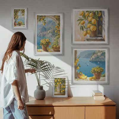Tableau de décoration murale Accents citronnés de la mer de Provence
