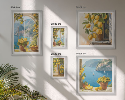 Tableau de décoration murale Accents citronnés de la mer de Provence