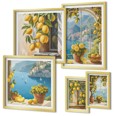 Tableau de décoration murale Accents citronnés de la mer de Provence