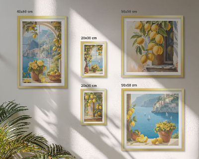 Tableau de décoration murale Accents citronnés de la mer de Provence