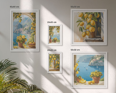 Tableau de décoration murale Accents citronnés de la mer de Provence