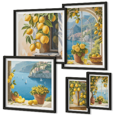 Tableau de décoration murale Accents citronnés de la mer de Provence