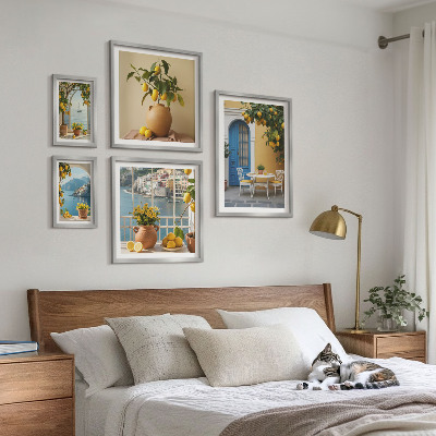 Lot de tableaux encadrés Inspirations du soleil citronné