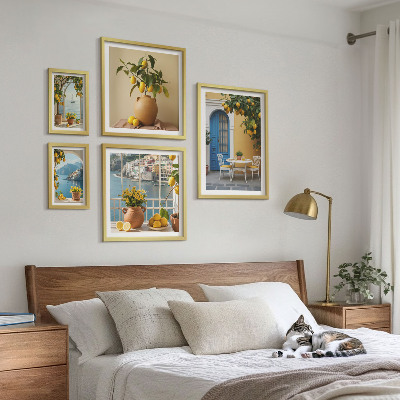 Lot de tableaux encadrés Inspirations du soleil citronné