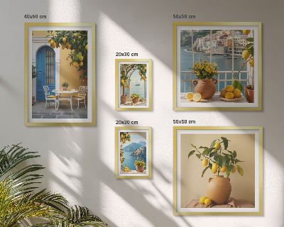 Lot de tableaux encadrés Inspirations du soleil citronné