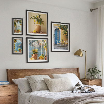Lot de tableaux encadrés Inspirations du soleil citronné