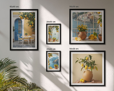 Lot de tableaux encadrés Inspirations du soleil citronné
