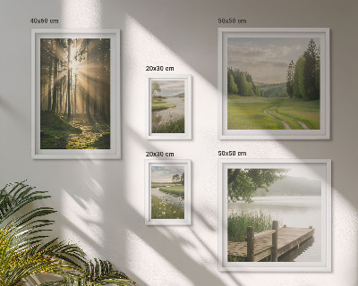 Tableau de décoration murale Paysages forestiers soleil eau