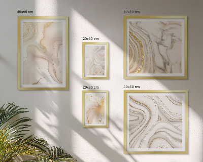 Lot de tableaux encadrés Compositions abstraites beiges