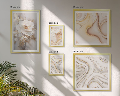 Lot de tableaux encadrés Motifs floraux, élégance abstraite
