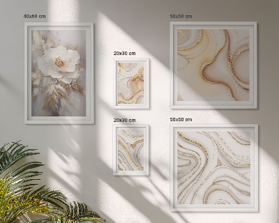 Lot de tableaux encadrés Motifs floraux, élégance abstraite