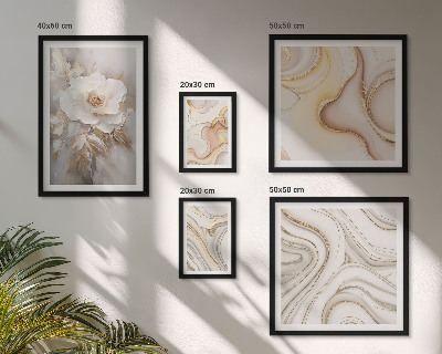 Lot de tableaux encadrés Motifs floraux, élégance abstraite