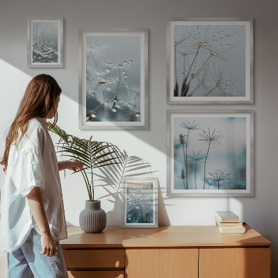 Tableau de décoration murale Motifs végétaux, gouttes d'eau