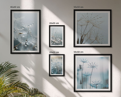 Tableau de décoration murale Motifs végétaux, gouttes d'eau