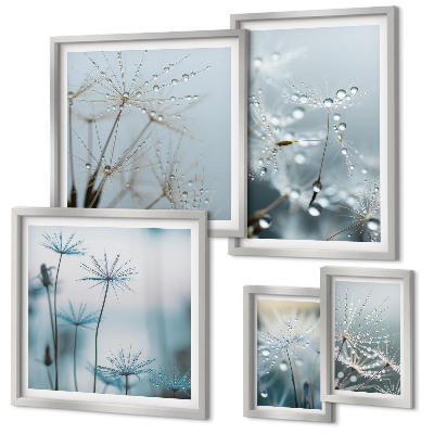 Tableau de décoration murale Motifs végétaux, gouttes d'eau