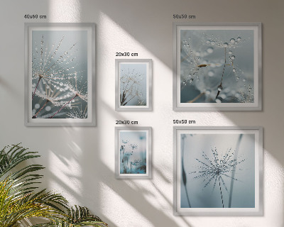 Lot de tableaux encadrés Gouttes d'eau sur les plantes
