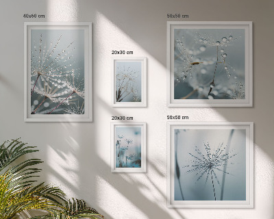 Lot de tableaux encadrés Gouttes d'eau sur les plantes