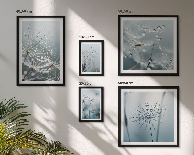 Lot de tableaux encadrés Gouttes d'eau sur les plantes