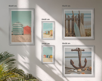 Tableau de décoration murale Maisons de plage élégantes en bord de mer