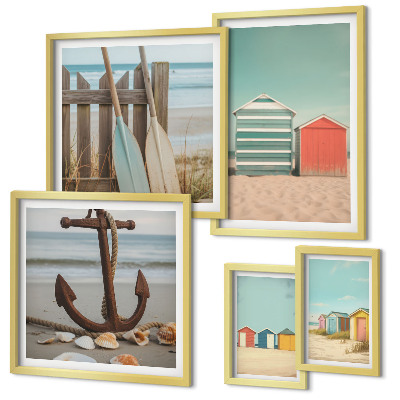 Tableau de décoration murale Maisons de plage élégantes en bord de mer