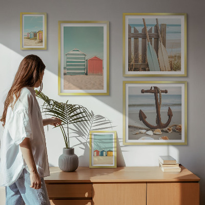 Tableau de décoration murale Maisons de plage élégantes en bord de mer
