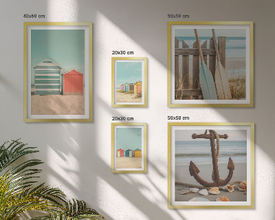 Tableau de décoration murale Maisons de plage élégantes en bord de mer