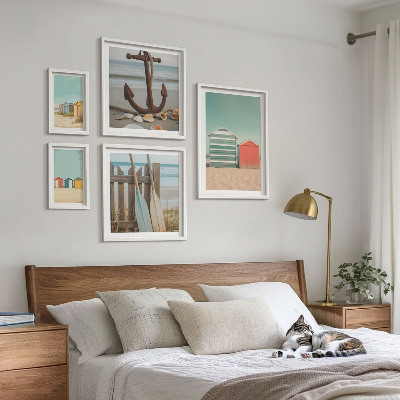 Tableau de décoration murale Maisons de plage élégantes en bord de mer