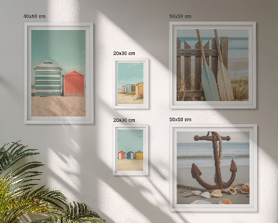 Tableau de décoration murale Maisons de plage élégantes en bord de mer