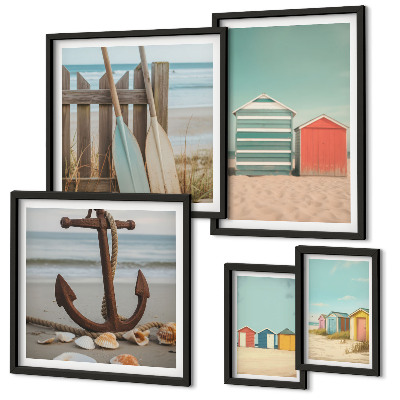 Tableau de décoration murale Maisons de plage élégantes en bord de mer