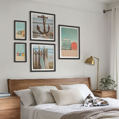 Tableau de décoration murale Maisons de plage élégantes en bord de mer