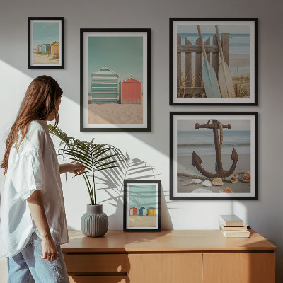 Tableau de décoration murale Maisons de plage élégantes en bord de mer