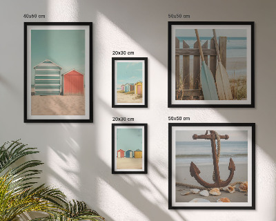 Tableau de décoration murale Maisons de plage élégantes en bord de mer