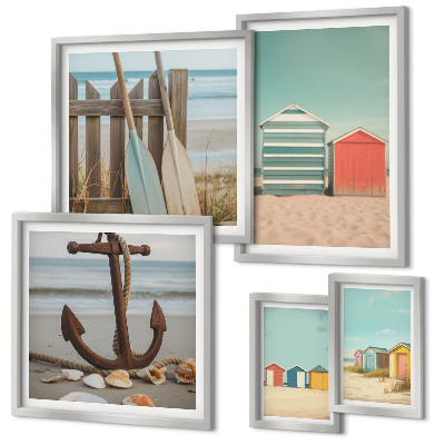 Tableau de décoration murale Maisons de plage élégantes en bord de mer