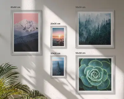 Tableau de décoration murale paysages de montagnes et mer au style bohème