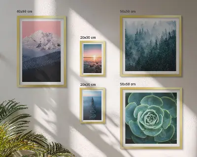 Tableau de décoration murale paysages de montagnes et mer au style bohème