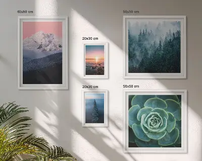 Tableau de décoration murale paysages de montagnes et mer au style bohème
