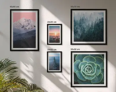 Tableau de décoration murale paysages de montagnes et mer au style bohème