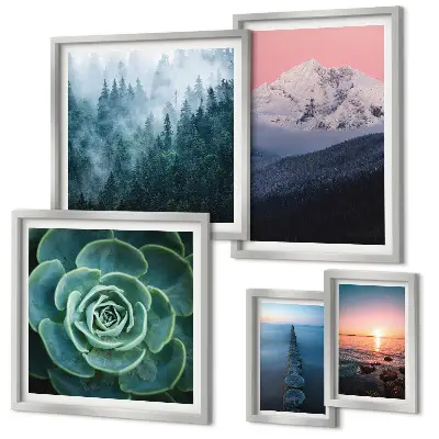 Tableau de décoration murale paysages de montagnes et mer au style bohème