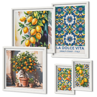 Tableau de décoration murale Décorations italiennes aux agrumes de style Amalfi