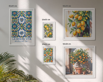Tableau de décoration murale Décorations italiennes aux agrumes de style Amalfi