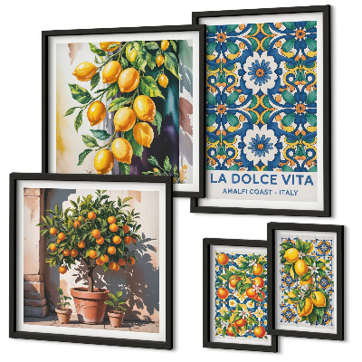 Tableau de décoration murale Décorations italiennes aux agrumes de style Amalfi